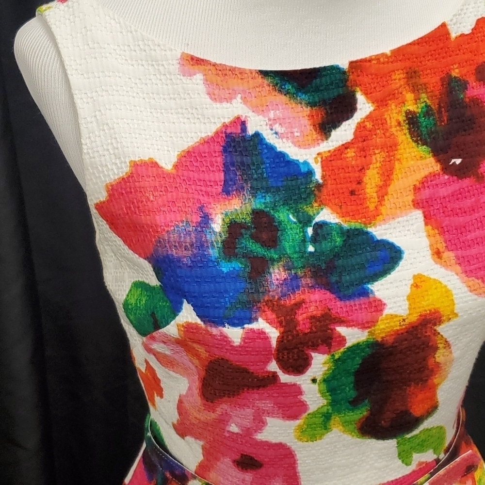 Eliza J Textured Midi Dress SZ 6 - Picture 2 of 8